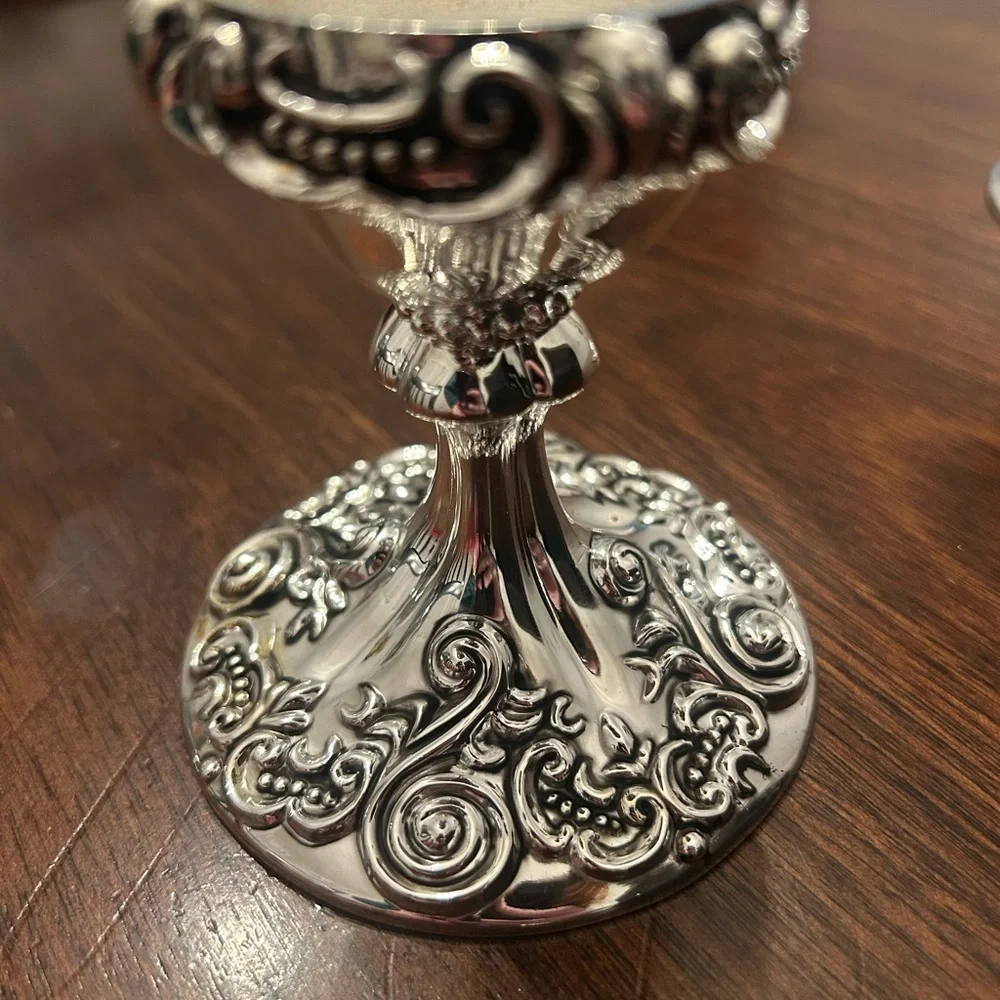 Vintage Godinger Ornate Silver Candle Holders